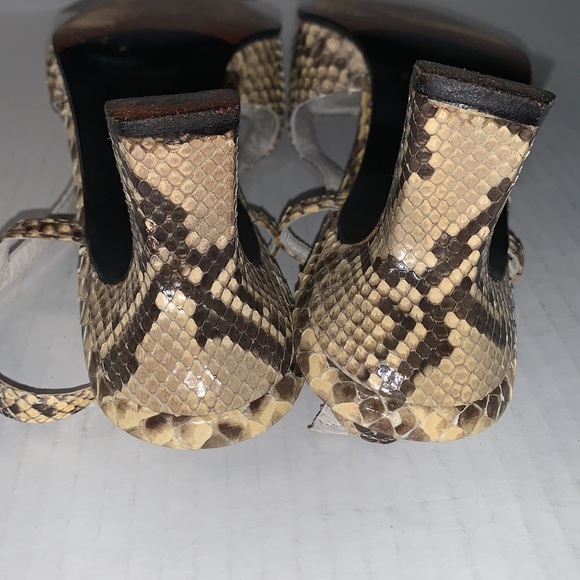 Stuart Weitzman Python Print Slingback Heels - Picture 4 of 6